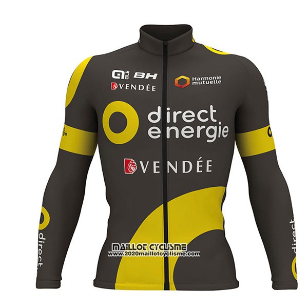 2017 Maillot Ciclismo Direct Energie Ml Vede Militare Manches Longues et Cuissard